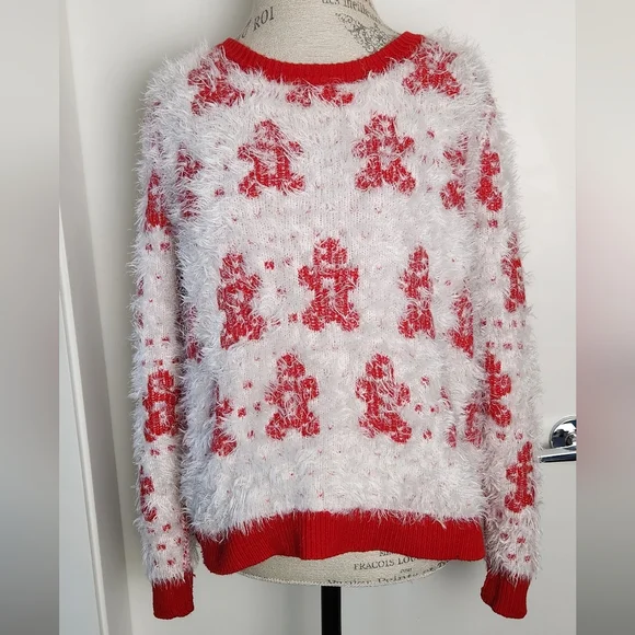 Eyelash Knit Gingerbread Christmas Sweater - Picture 7 of 9